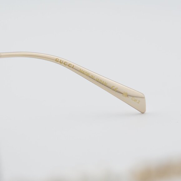 Gucci GG1923SA 003 Sunglasses Gold with Pearl Square Frame, Brown Lenses main image 10
